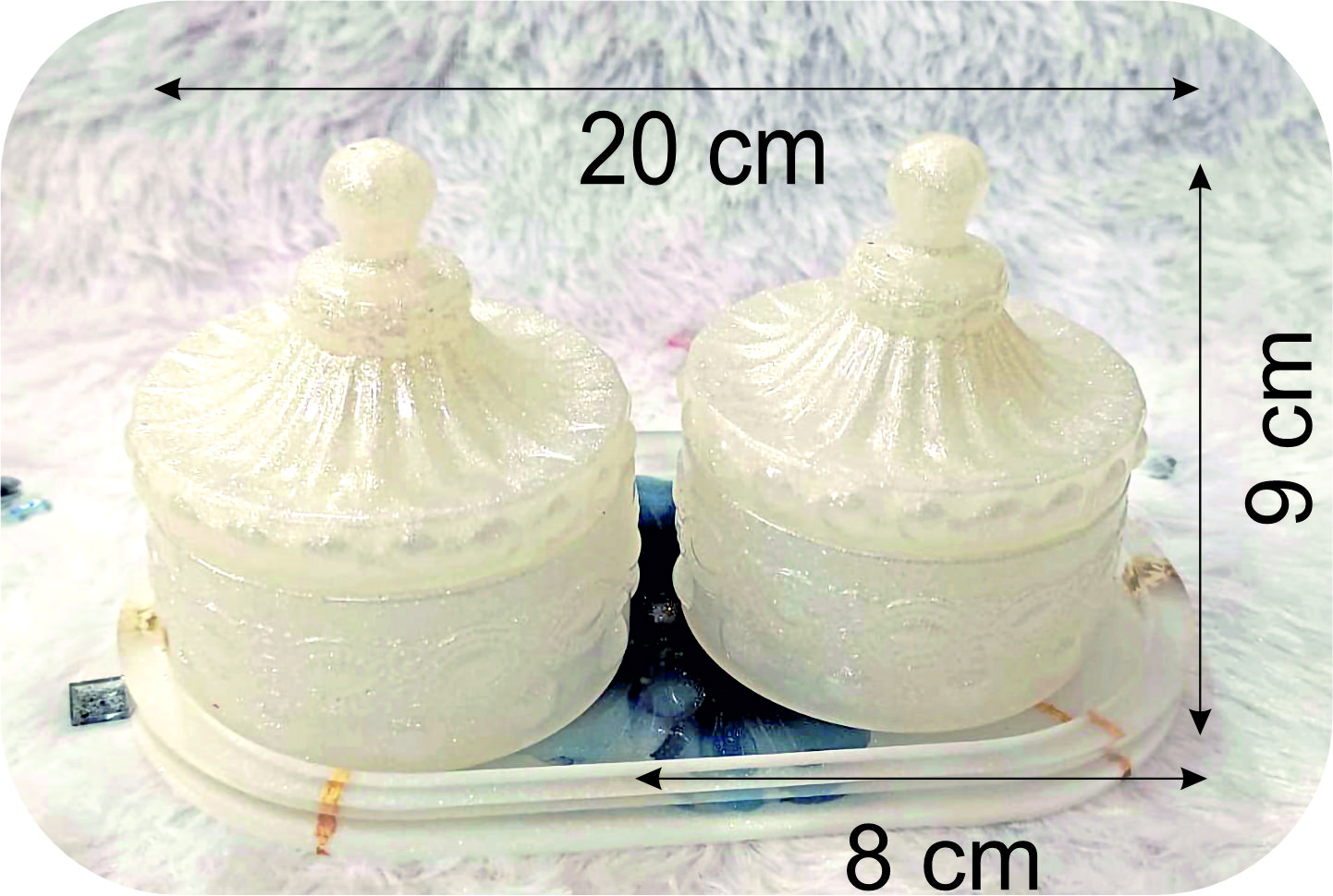 Tray with Utility Box - (Pearl White) (Set of 3) - Image 3